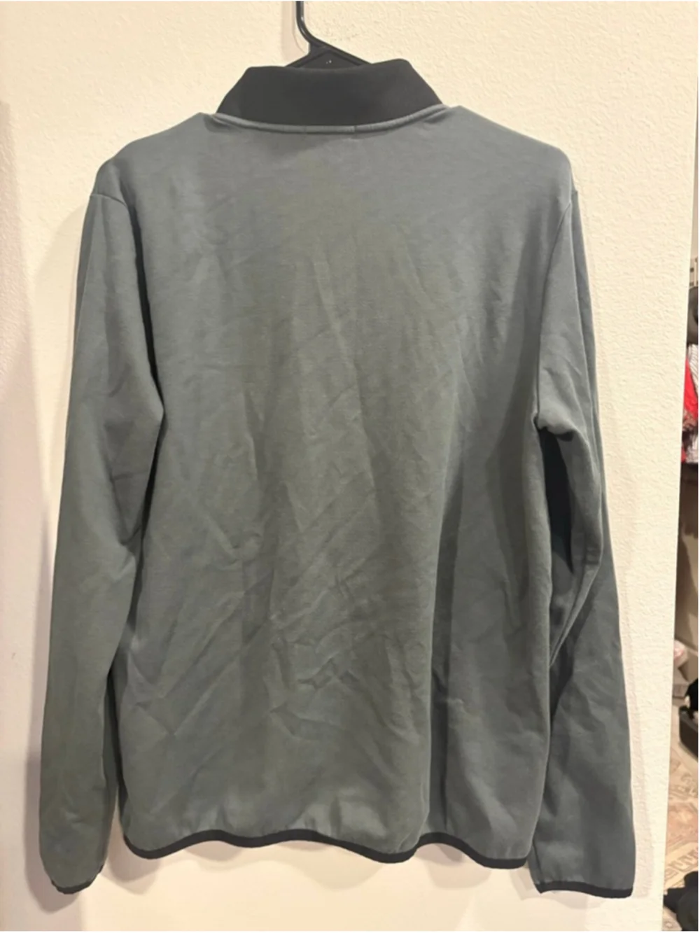 Theory Stealth Bomber Jacket Plinth Grey Stretch Knit M